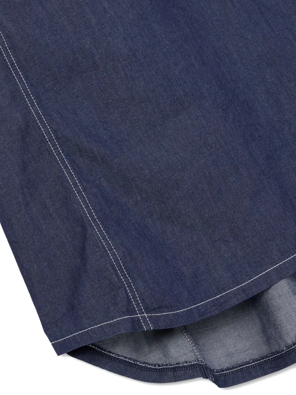 STUDIO TOMBOY Denim midi-jurk met afneembare kraag Blauw