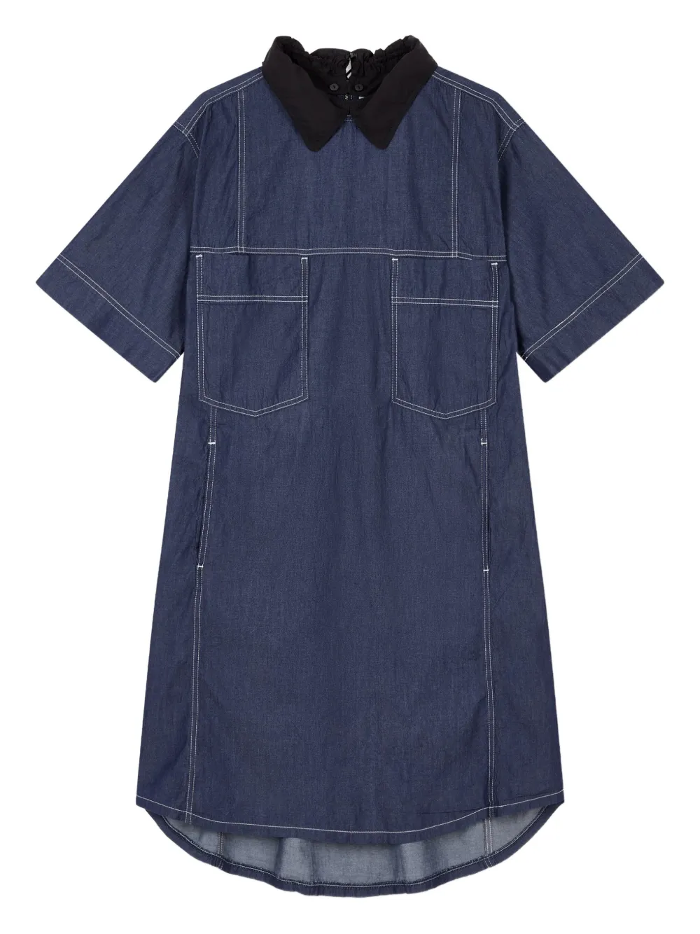STUDIO TOMBOY robe plissée à col détachable | bleu | Image 1