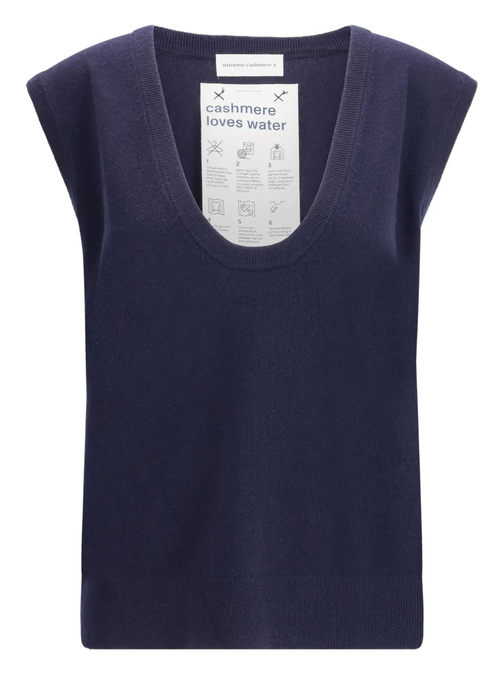 scoop-neck cashmere tank top