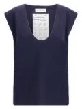 extreme cashmere scoop-neck cashmere tank top - Blue