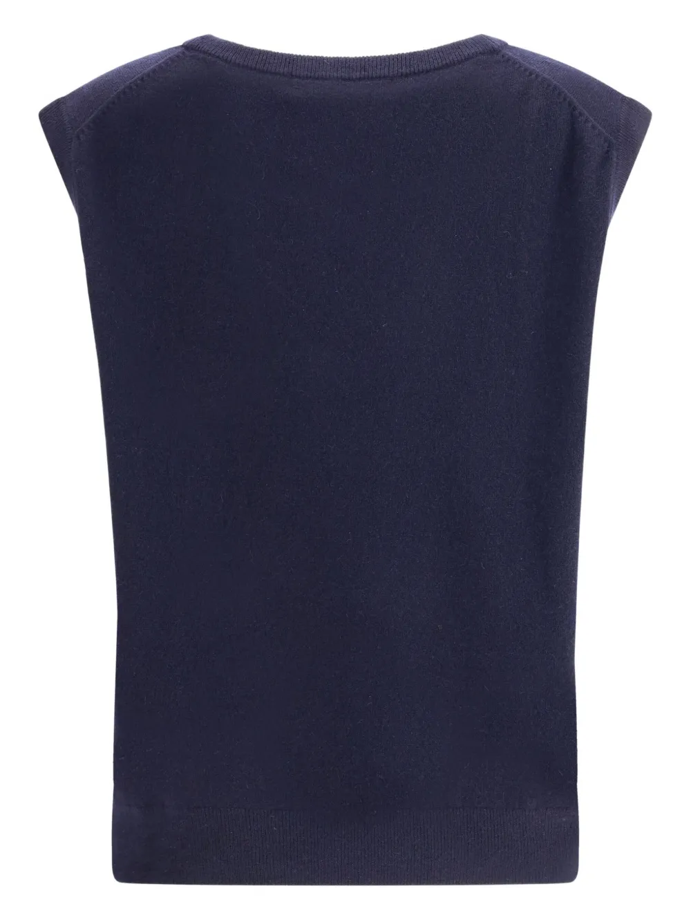 extreme cashmere Kasjmier tanktop met diepe ronde hals Blauw