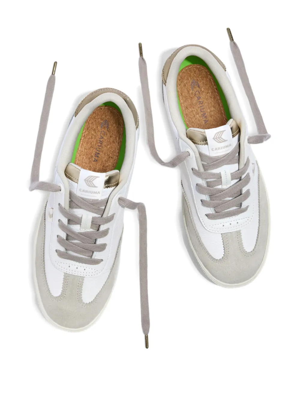 Cariuma Toca leren sneakers met metallic detail Wit