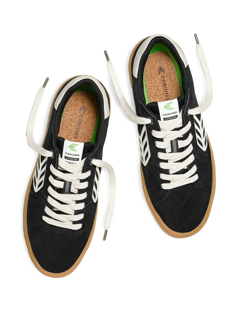Cariuma Catiba Pro 2.0 Gum Black Suede And Cordura Ivory Logo Sneaker Women In Black