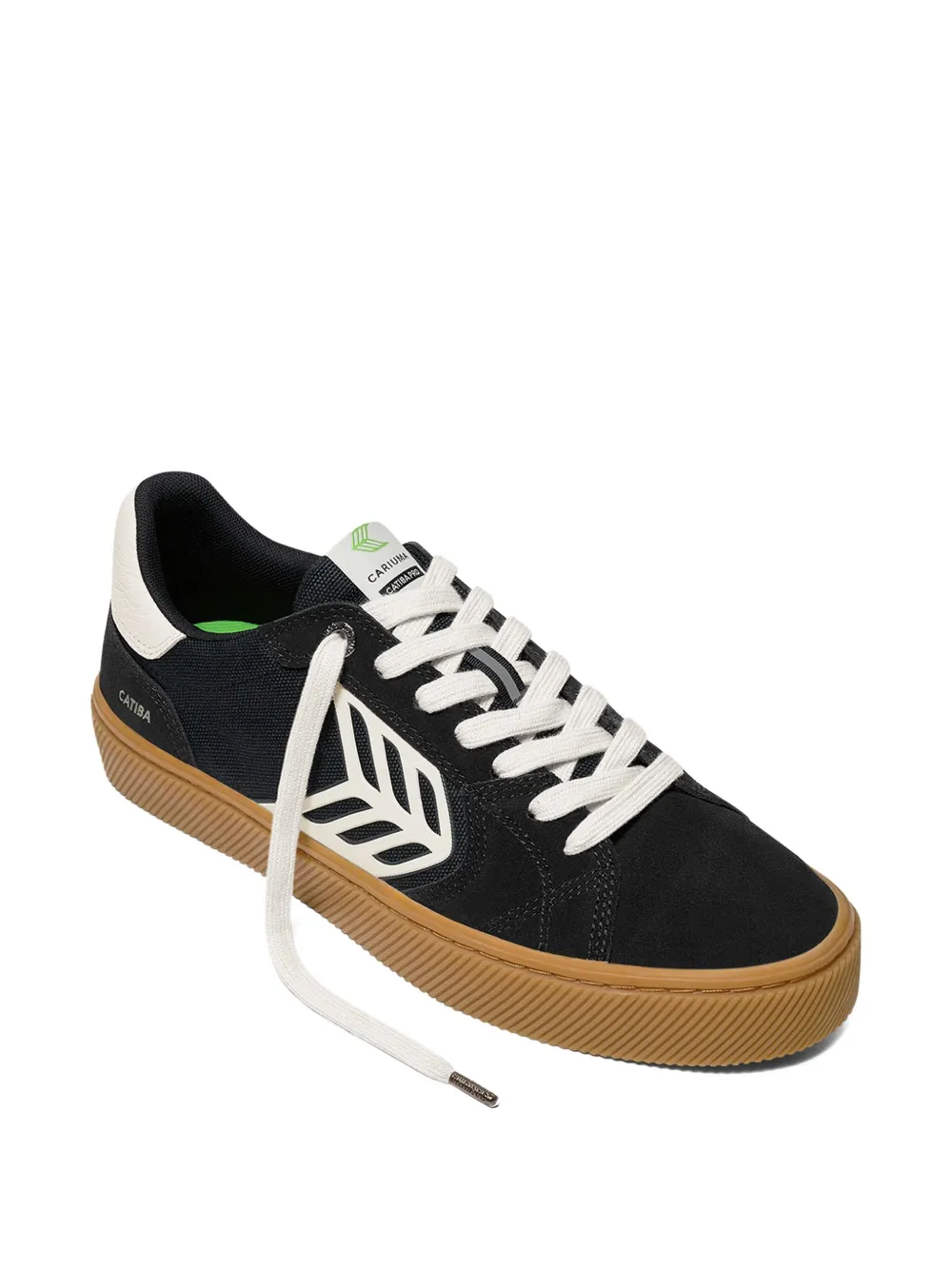 Cariuma Catiba Pro 2.0 Gum Black Suede And Cordura Ivory Logo Sneaker Women In Black