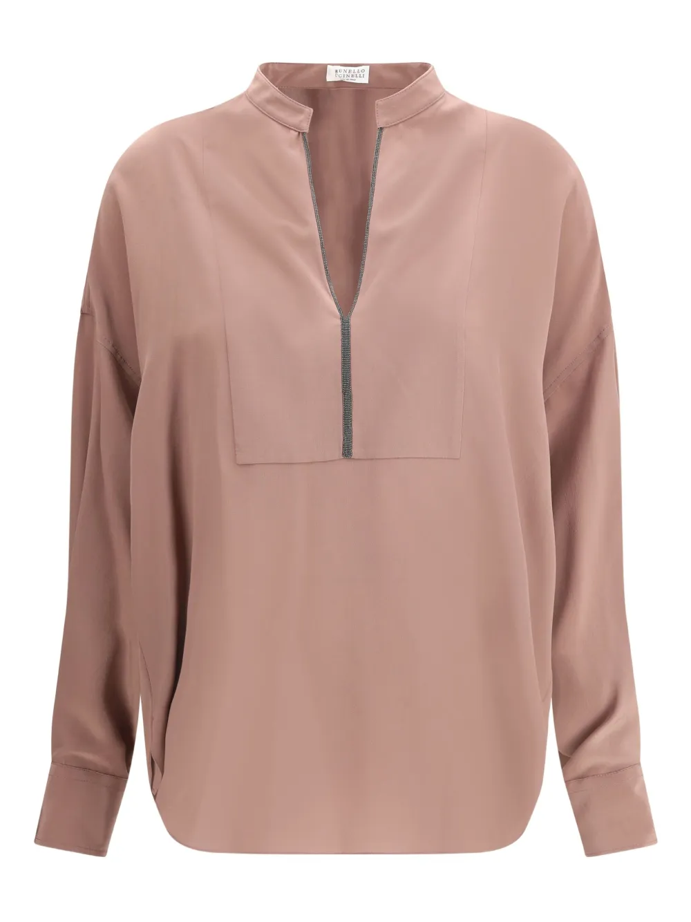 Brunello Cucinelli Verfraaide zijden blouse Roze