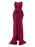 Ana Radu strapless draped maxi dress - Red