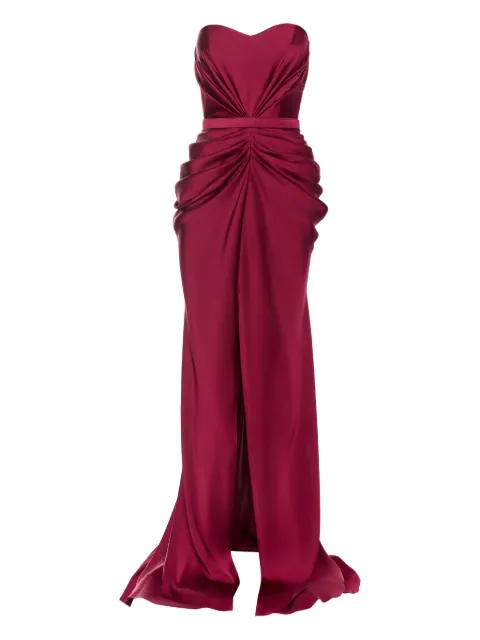 Ana Radu strapless draped maxi dress