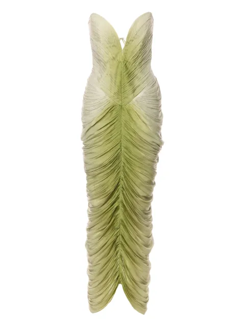 Ana Radu draped strapless midi dress