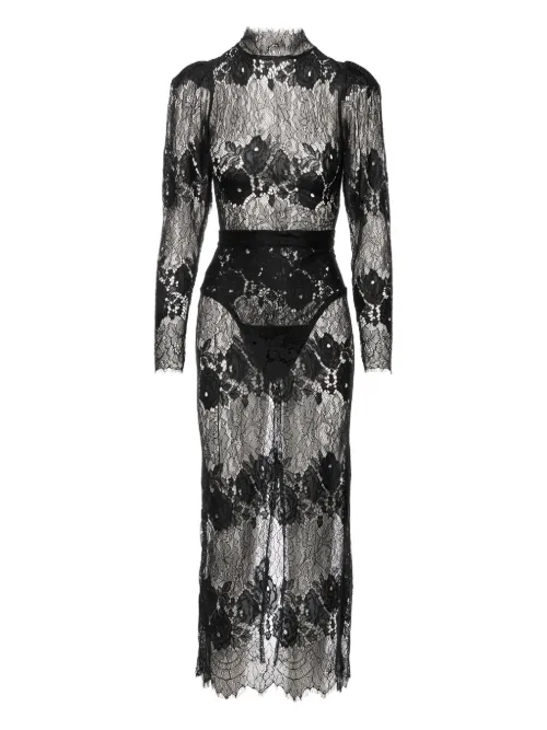 Robe en dentelle à col montant - Ana Radu - Modalova