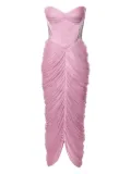 Ana Radu corset draped dress - Pink