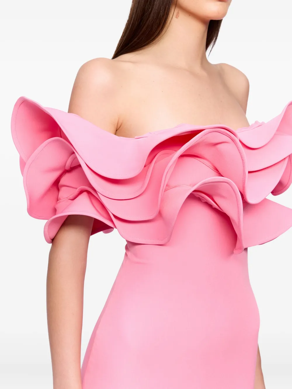 Ana Radu layered ruffle maxi dress Roze