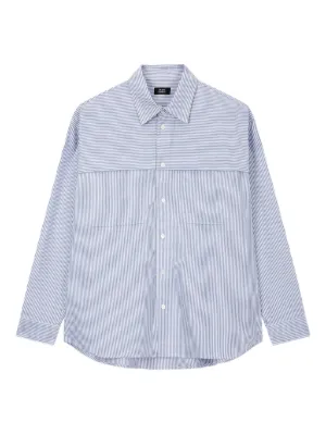 A.P.C. ストライプ ポケット シャツ | グリーン | FARFETCH JP