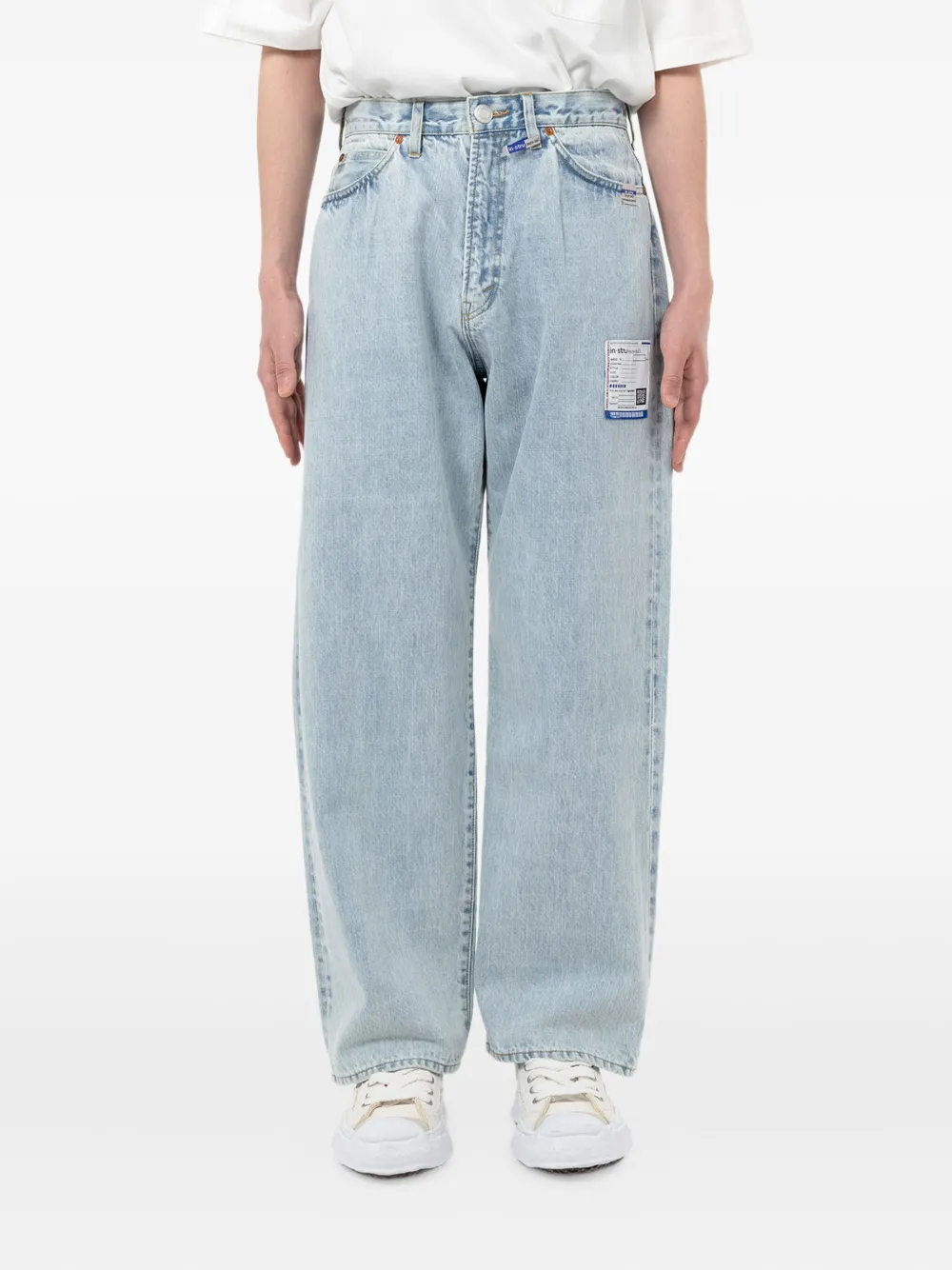 In･stru(men-tal). Jeans met logopatch - Blauw