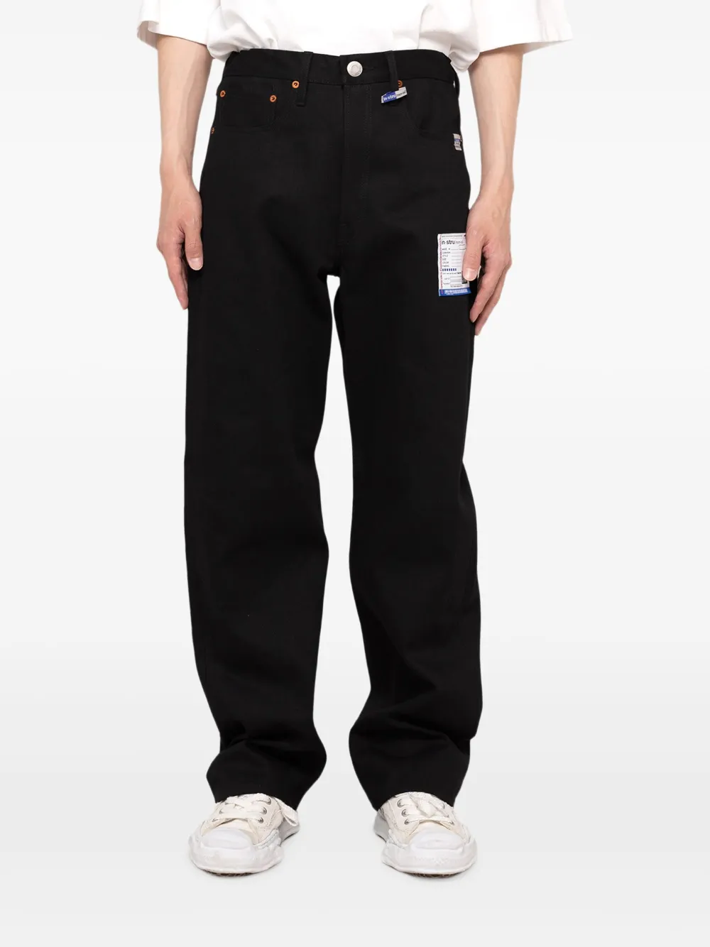 In･stru(men-tal). Selvage regular-fit jeans - Zwart