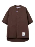 in･stru(men-tal). half-sleeve button shirt - Brown