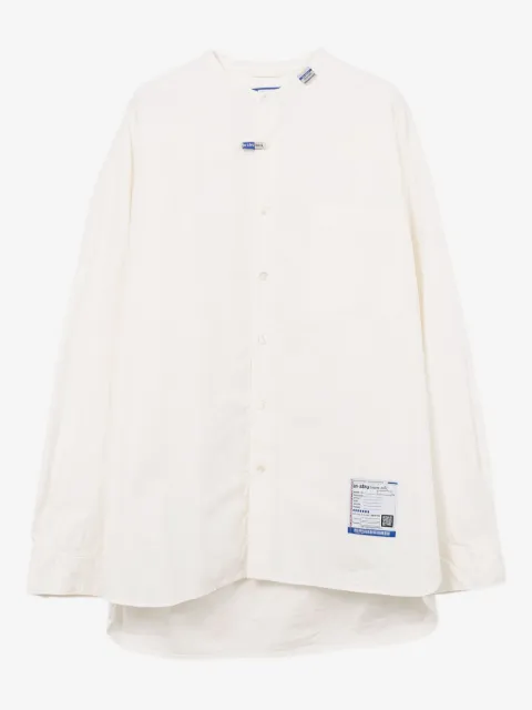 in･stru(men-tal). band-collar long-sleeve shirt