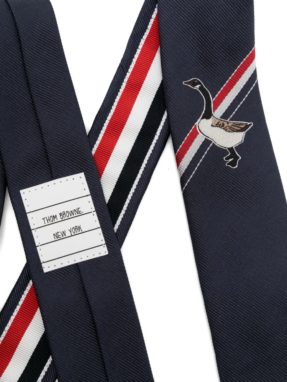 Thom Browne Stropdas met jacquard - Blauw