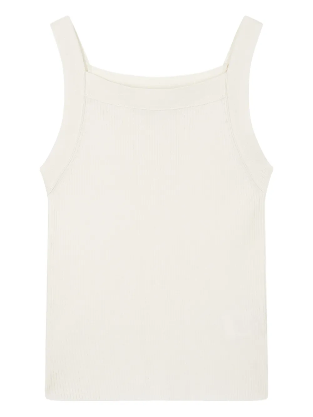 Studio Tomboy Ribbed Tank Top In White