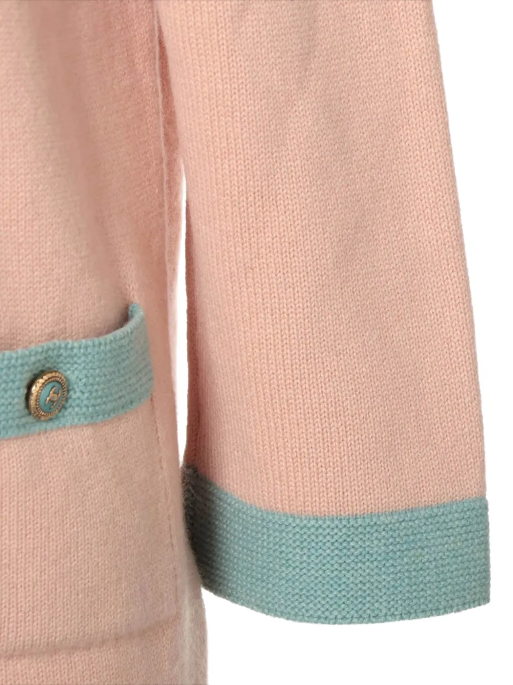 Pre-owned Chanel 2000-2020s Cashmere Button Cardigan In Pink