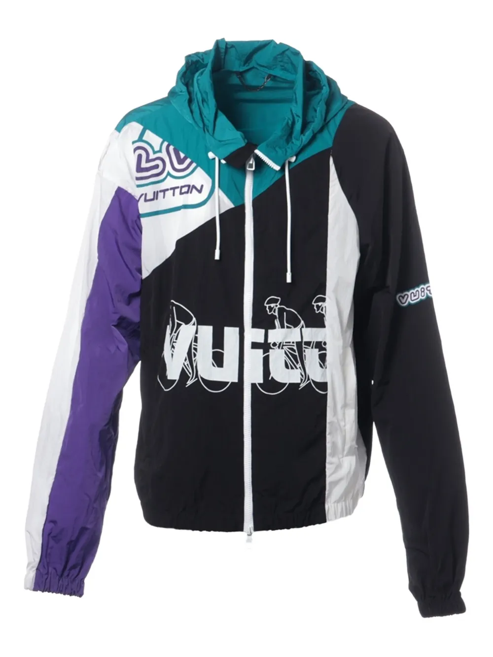Louis Vuitton Pre-Owned 2022 logo-print windbreaker | Black | Image 1