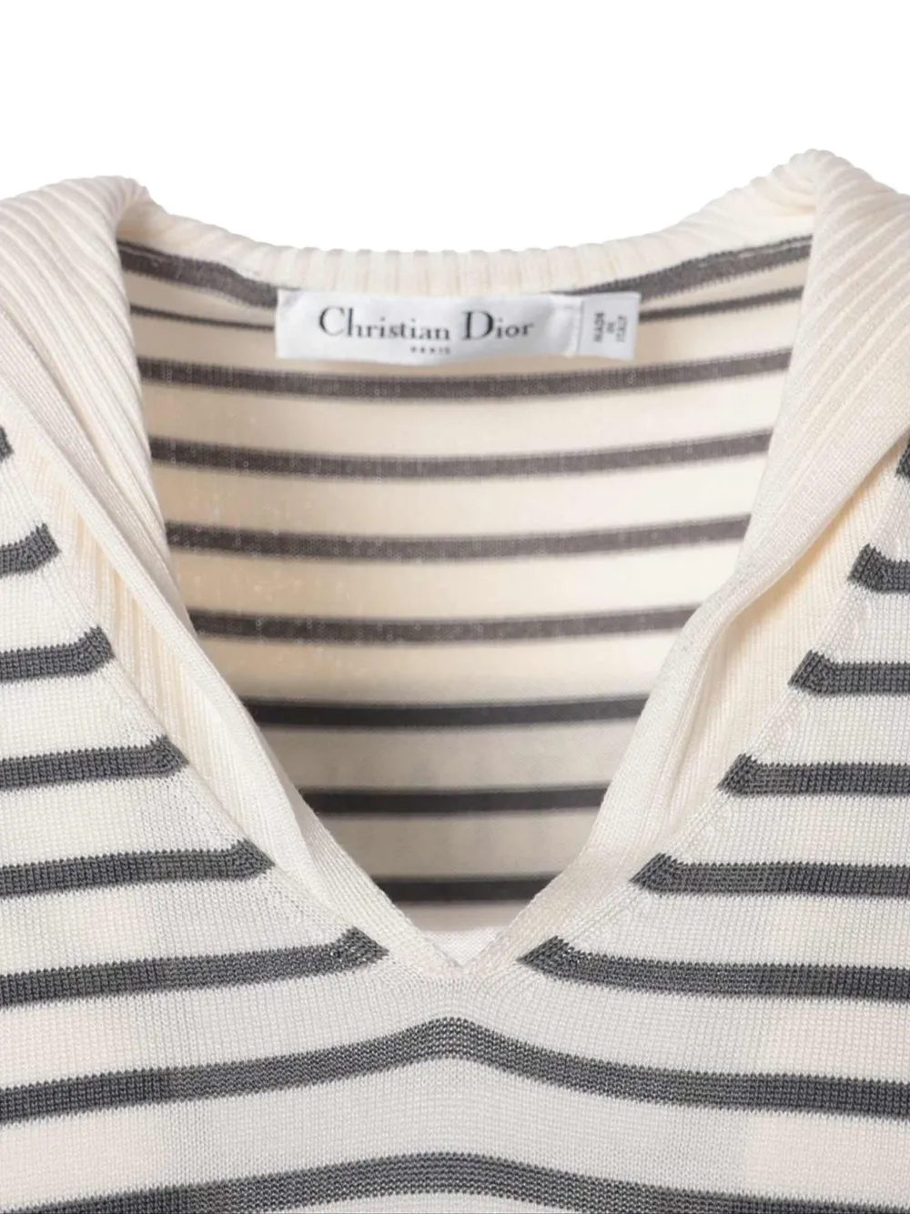 Pre-owned Dior 2000-2020 Knitted Hooded Top In White