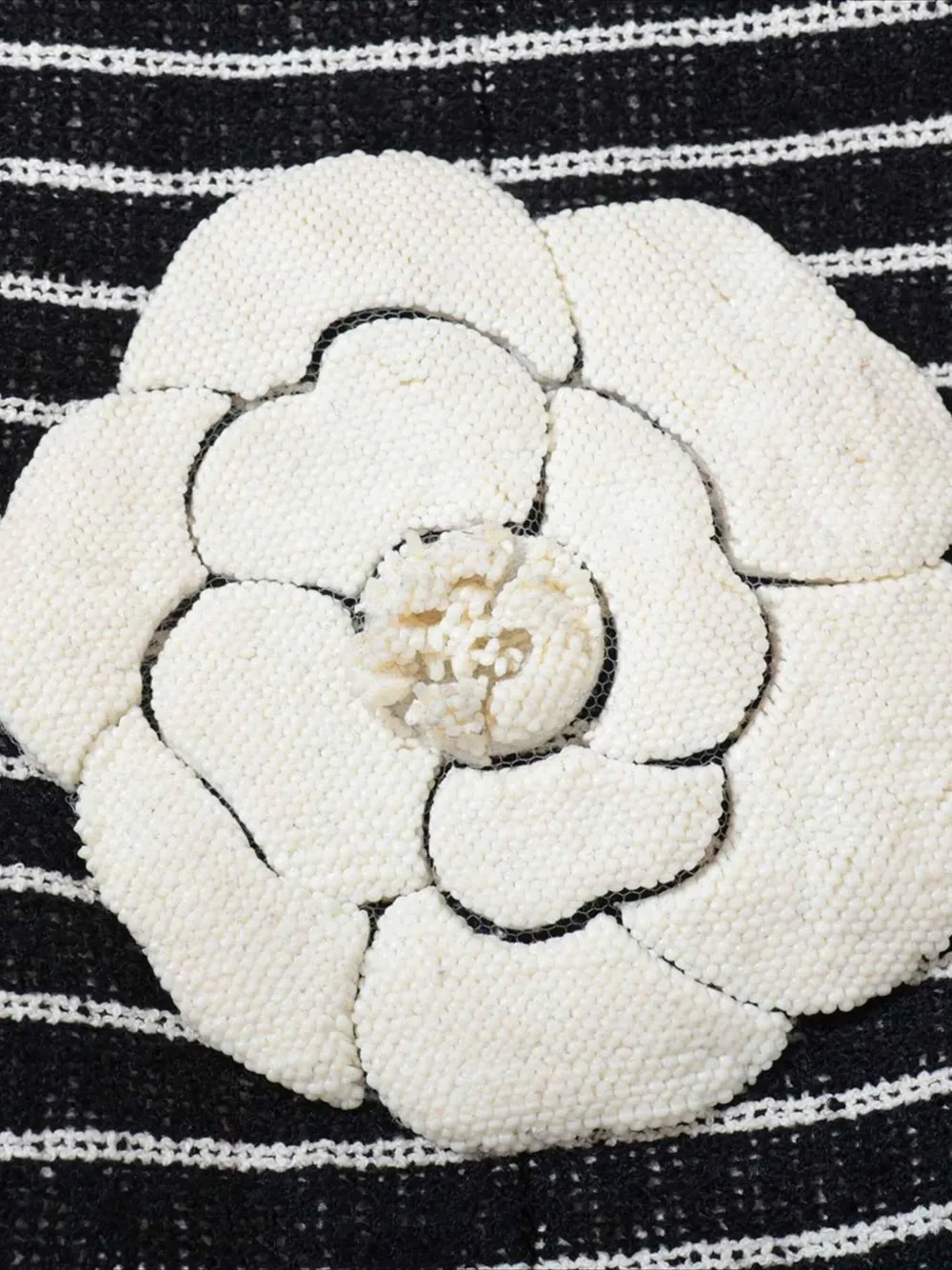 Pre-owned Chanel 2001 Camellia Jacket In Black
