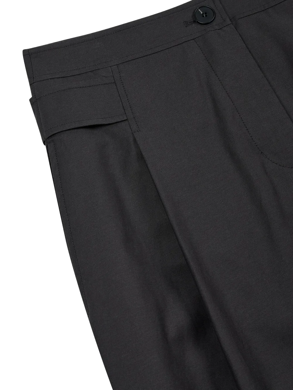 Studio Tomboy Belted Pleated Midi Skirt In Gray