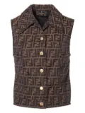 Fendi Pre-Owned 1980-1990 Zucca Vest - Brown