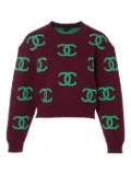 CHANEL Pre-Owned 2021 CC Mark sweater - Red
