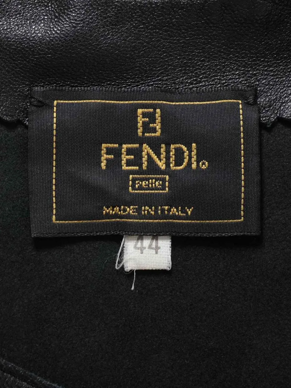 Pre-owned Fendi 1980-2000 Leather T-shirt In Black