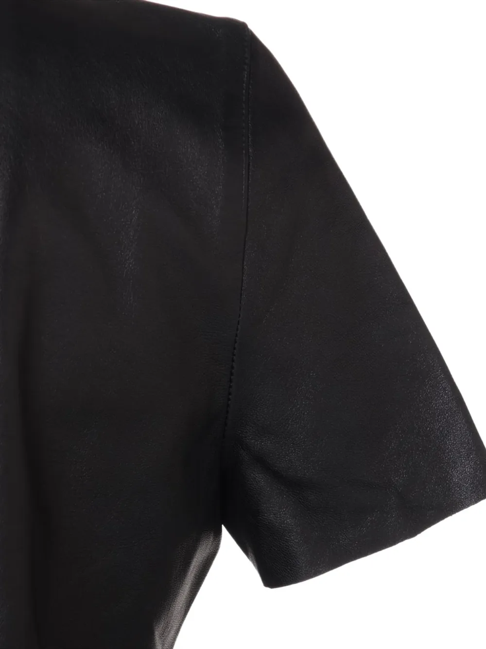 Pre-owned Fendi 1980-2000 Leather T-shirt In Black