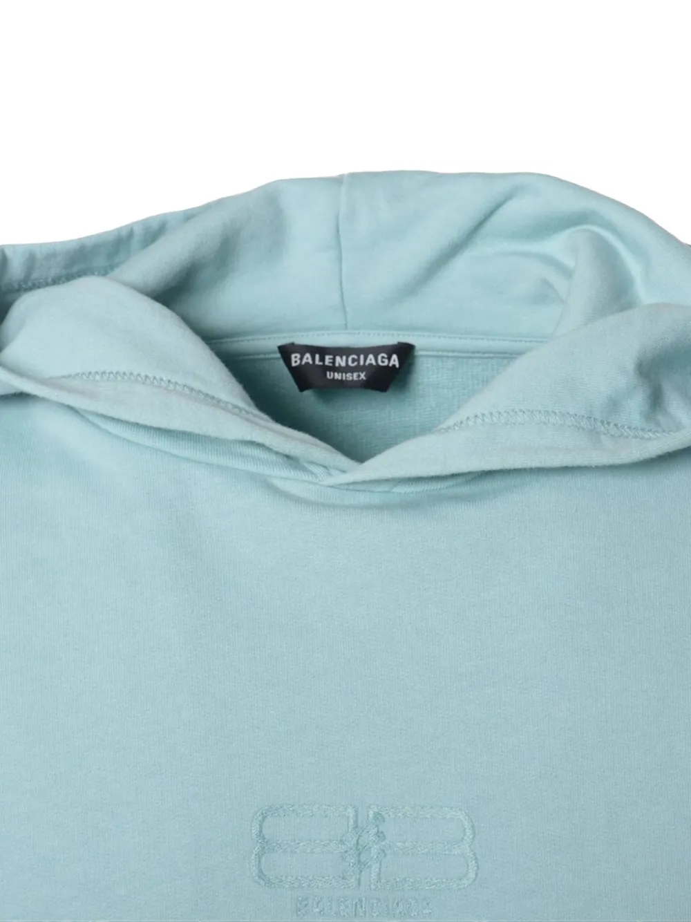 Pre-owned Balenciaga 2022 Logo Hoodie In Blue