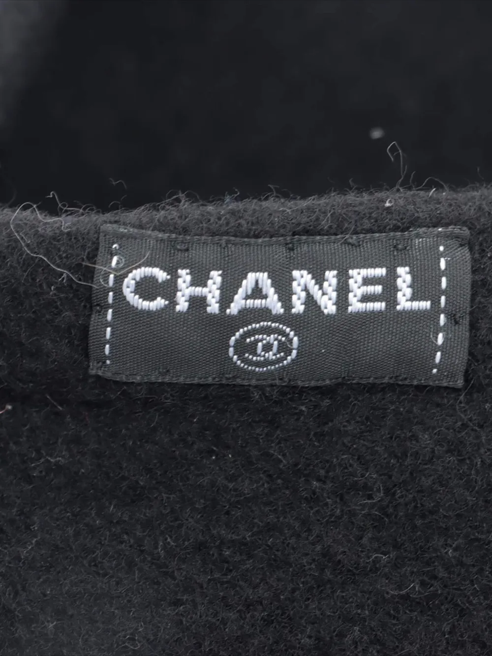 Pre-owned Chanel 1990-2000 Cc Wool Beret In Black