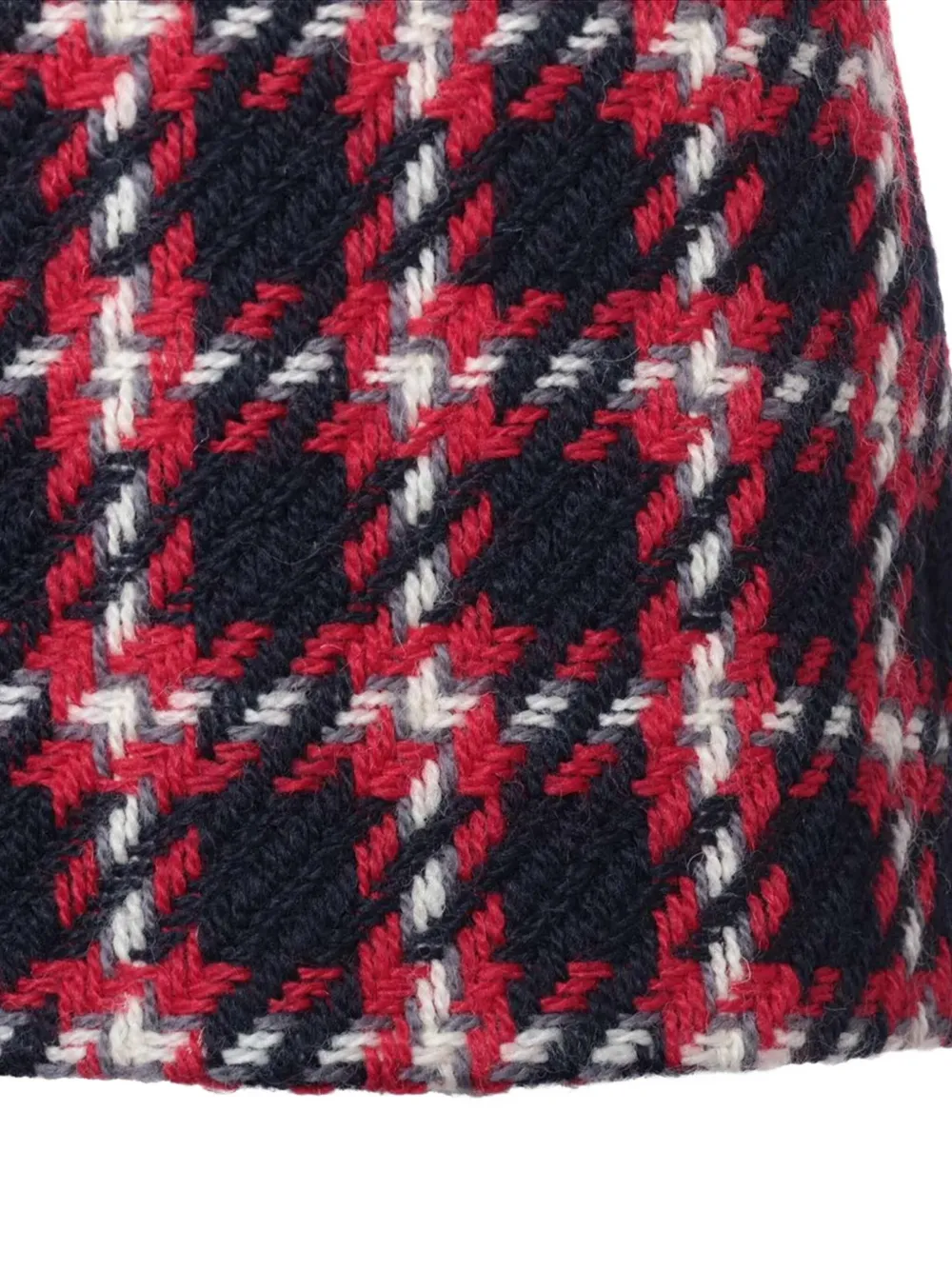 Pre-owned Miu Miu 2015 Houndstooth-pattern Suit In Red