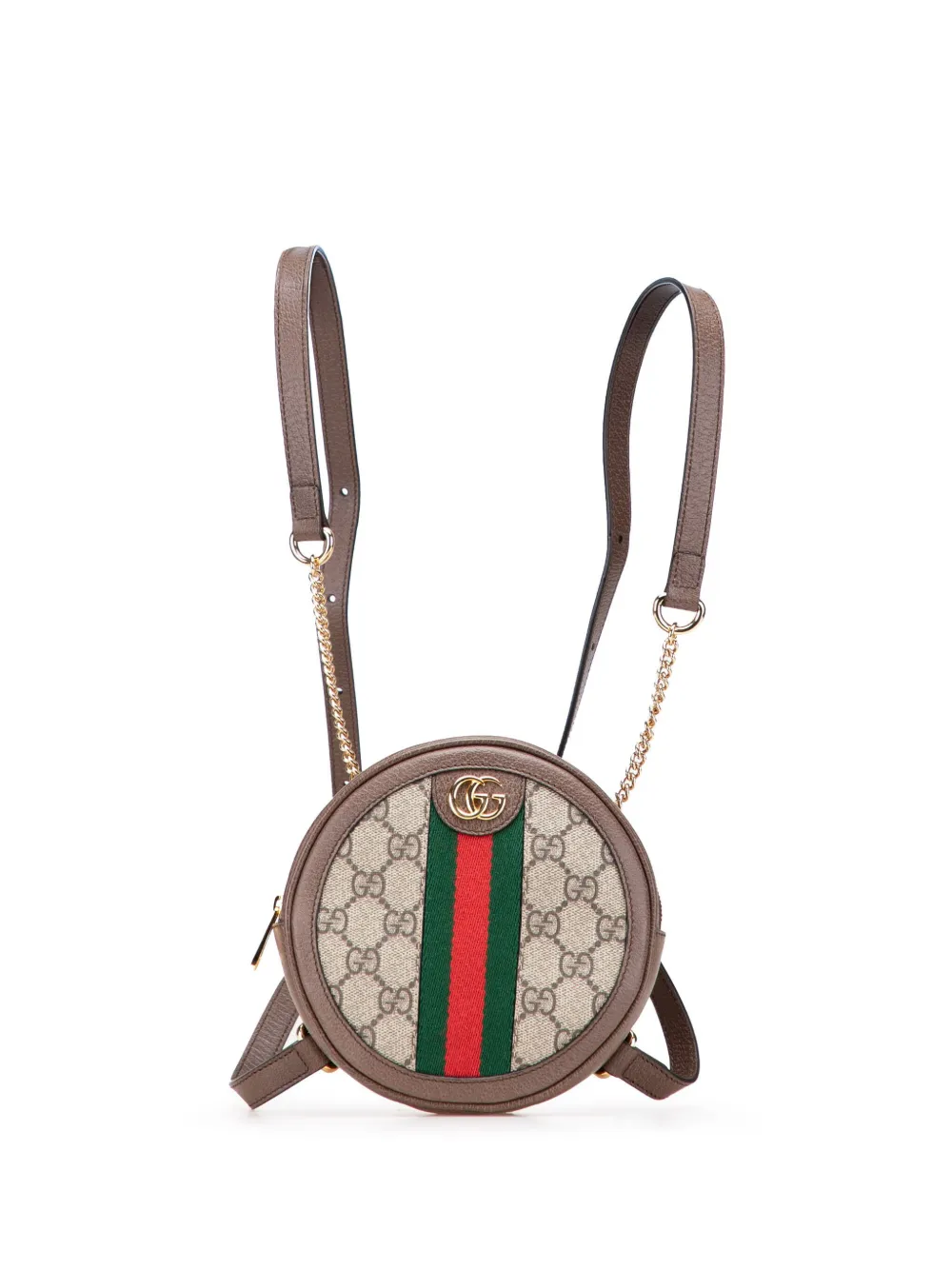 Gucci Pre-Owned 2016-2025 Mini GG Supreme Round Ophidia backpack - Gucci Pre-Owned 2016-2025 Mini GG Supreme Round Ophidia backpack -