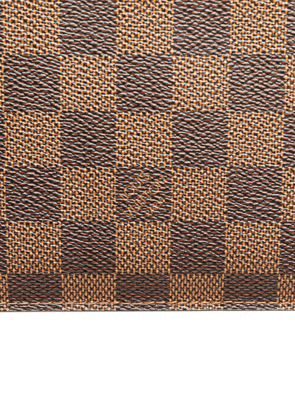Pre-owned Louis Vuitton 2017 Damier Ebene Neverfull Pm Pouch In Brown