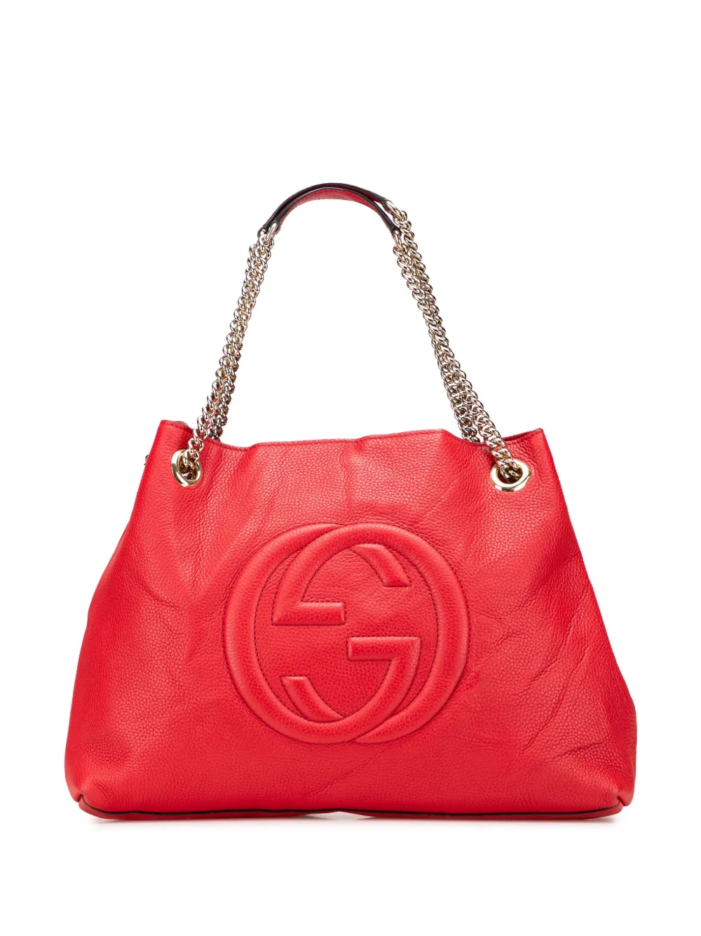 Gucci Pre-Owned 2000-2015 Medium Leather Soho Chain tote bag - レッド Gucci Pre-Owned 2000-2015 Medium Leather Soho Chain tote bag - レッド