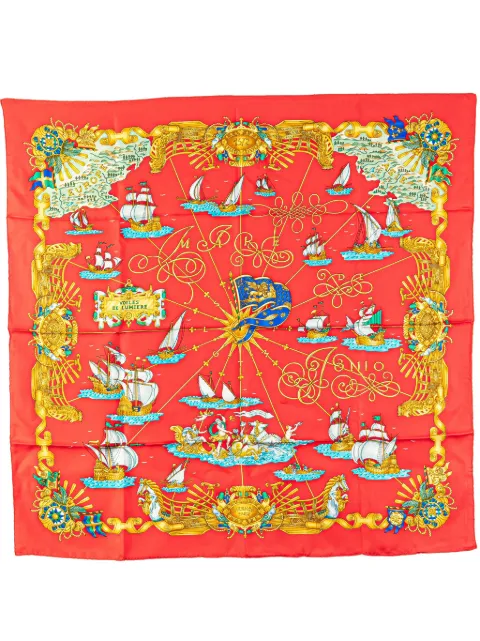 Hermès Pre-Owned 20th 센추리 보일 드 뤼미에르 실크 스카프