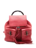 Gucci Pre-Owned 2000-2020s Bamboo flap backpack - Red