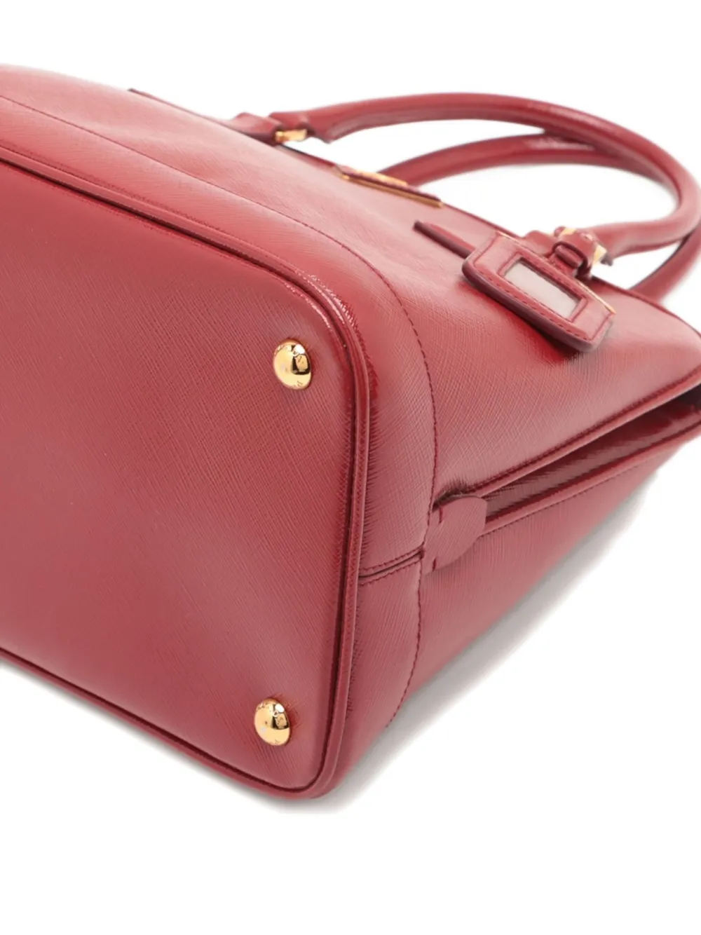 Pre-owned Prada 2000s Patent Leather Two-way Bag In Red
