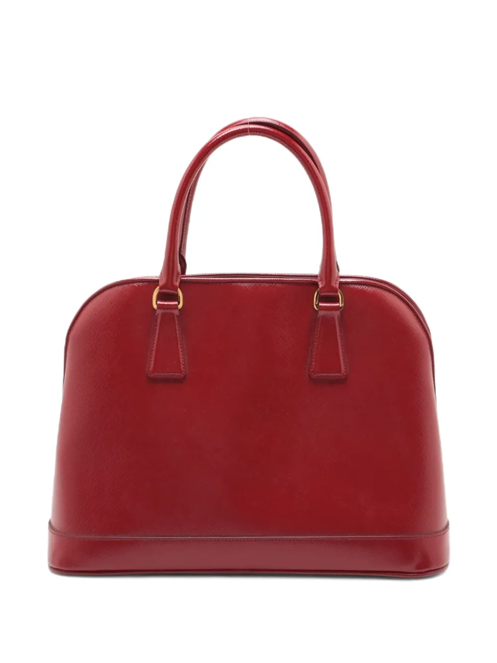 Pre-owned Prada 2000s Patent Leather Two-way Bag In Red