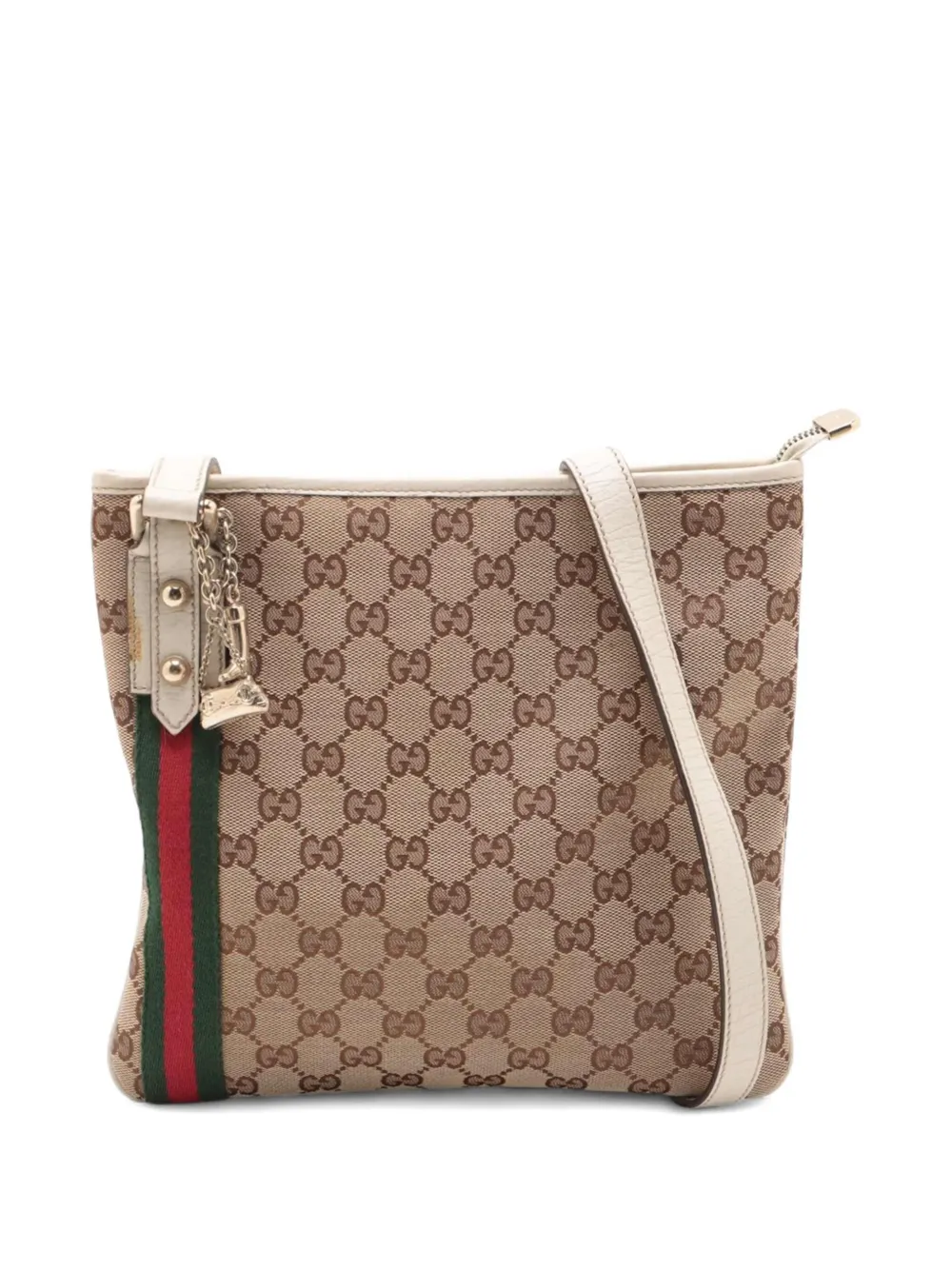 Pre-owned Gucci 1990-2010 Gg Canvas Shoulder Bag In Brown