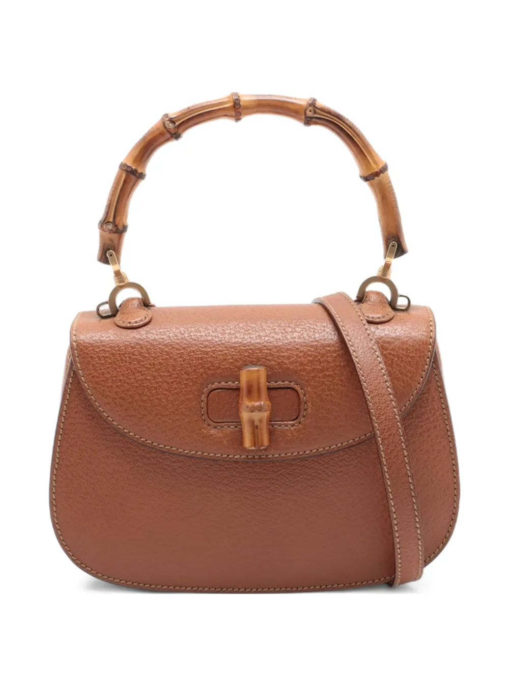 Gucci Pre-Owned 2000-2020 Bamboo 1947 leather two-way handbag - ブラウン Gucci Pre-Owned 2000-2020 Bamboo 1947 leather two-way handbag - ブラウン