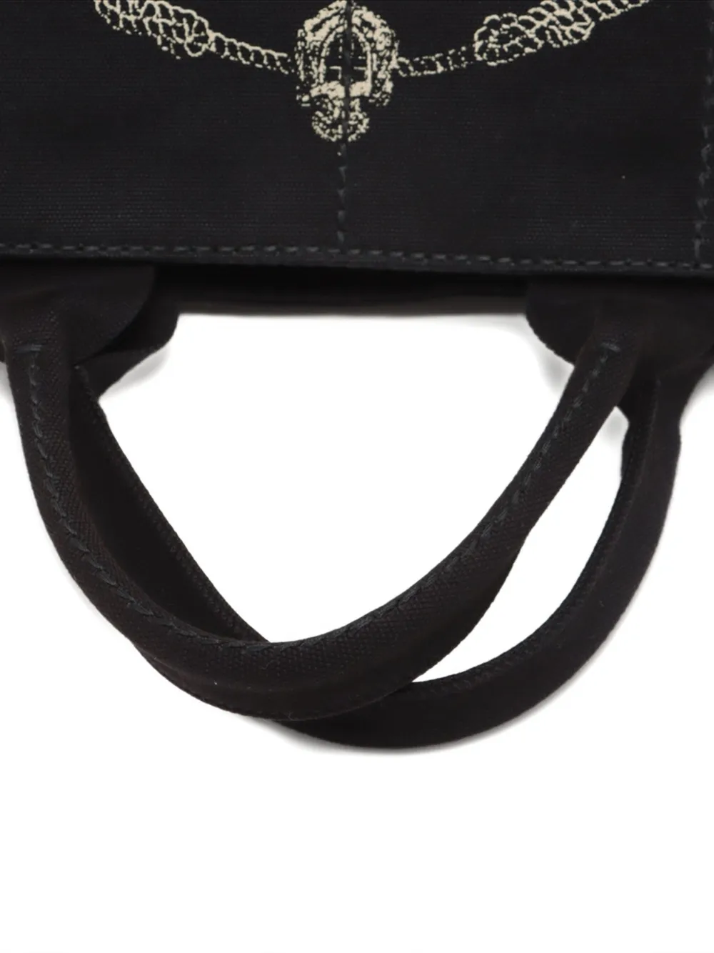 Pre-owned Prada 2000-2020 Canapa Denim M Tote Bag In Black