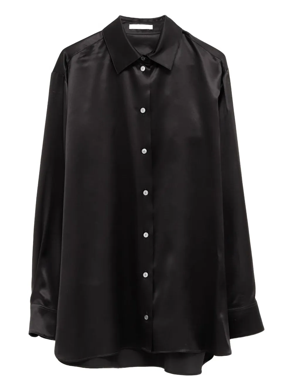 The Row long-sleeve silk shirt | Black | Image 1