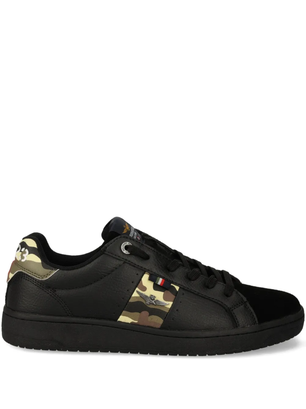 camouflage-panel sneakers