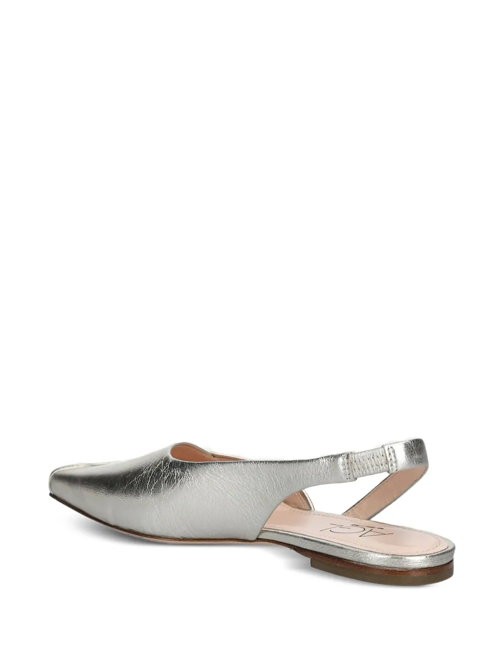 AGL slingback square-toe flats Grey