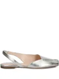AGL slingback square-toe flats - Grey