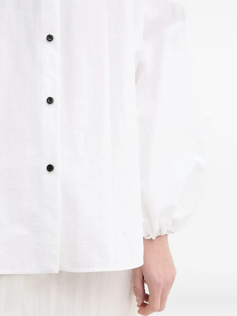 AERON balloon-sleeve button-front shirt Wit