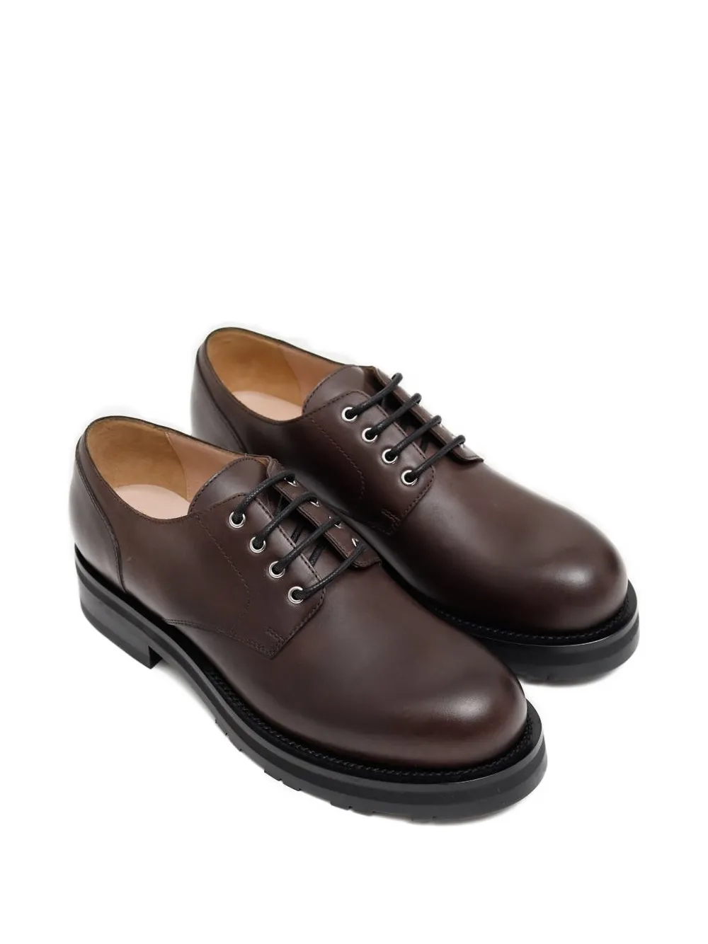 The Row Lace-up Platform Derby Shoes In Brown